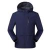 Spring and Autumn Men's Jacket, Men's Solid Color Outdoor Hooded Jacket