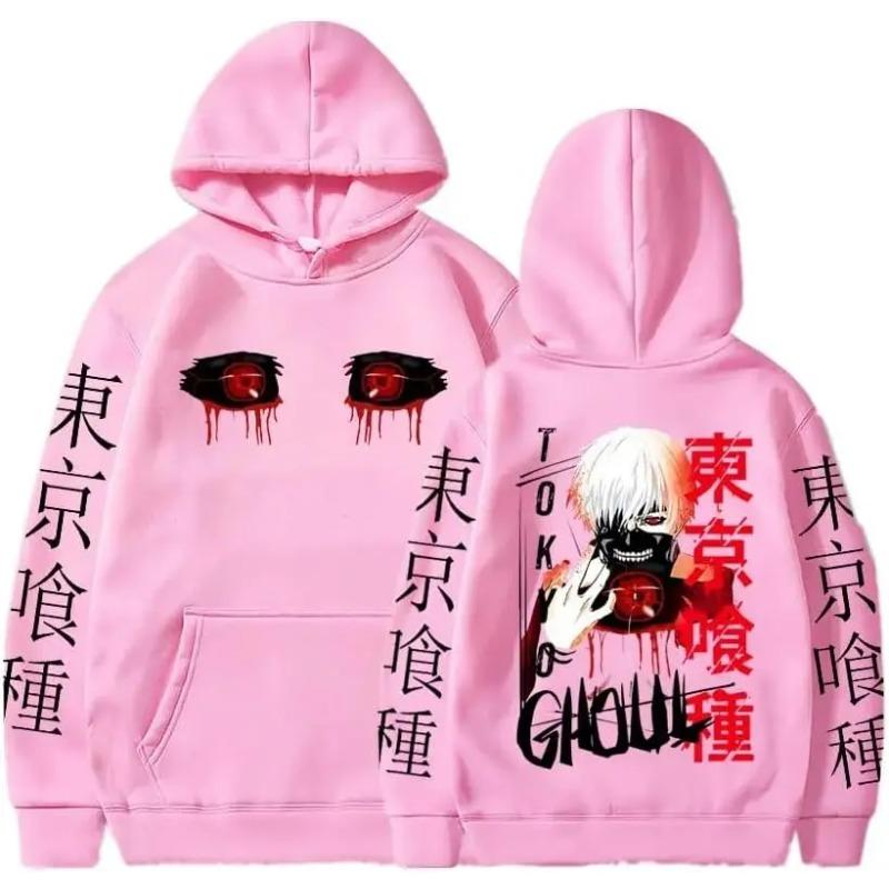 Anime Tokyo Ghoul Hoodie Cool Kaneki Ken Eyes Print Sweatshirt Men Women Casual Oversized Hoodies Harajuku Streetwear