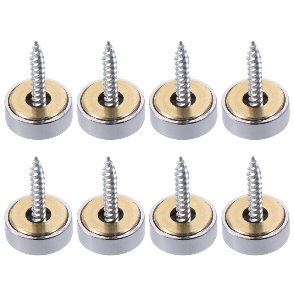 

8 декоративных винтов 16 мм/18 мм/20 мм/22 мм/25 мм, зеркальные винты, полированные, серебристого цвета, декоративные колпачки из нержавеющей стали.