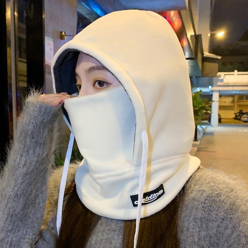 Zimowa Outdoorowa Pogrubiona Czapka Lei Feng Odporna na Zimno Męska Ciepła Ochrona Twarzy i Wiatroodporna Plus Aksamitny Szalik Zintegrowana Czapka z Ochroną Uszu