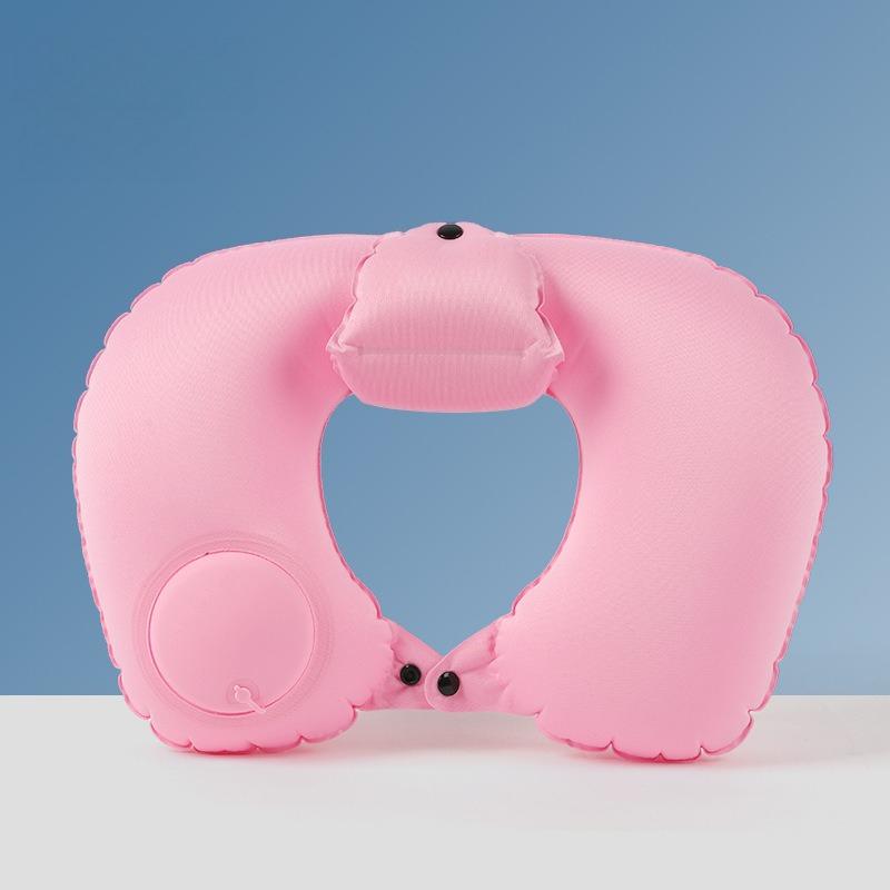 Uppblåsbar U-formad Kudde Press Bärbar Rese Nackskyddskudde Förhöjd Bakre Nacke 360° Omgivande Stöd Ergonomisk Design Nackkudde