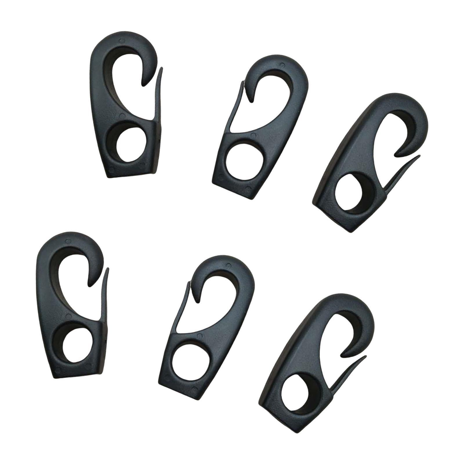 

Pack of 6 Elastic Cord Hook Sturdy Plastic Clip Accessory for Securing Various Items Portable for Outdoor and Home Use A