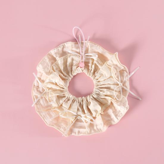 Cat Bib Collar Pet Bandana Scarf Accessories with Bow Adjustable Cat Dog Princess Costume for Christmas Birthday Party Decoration