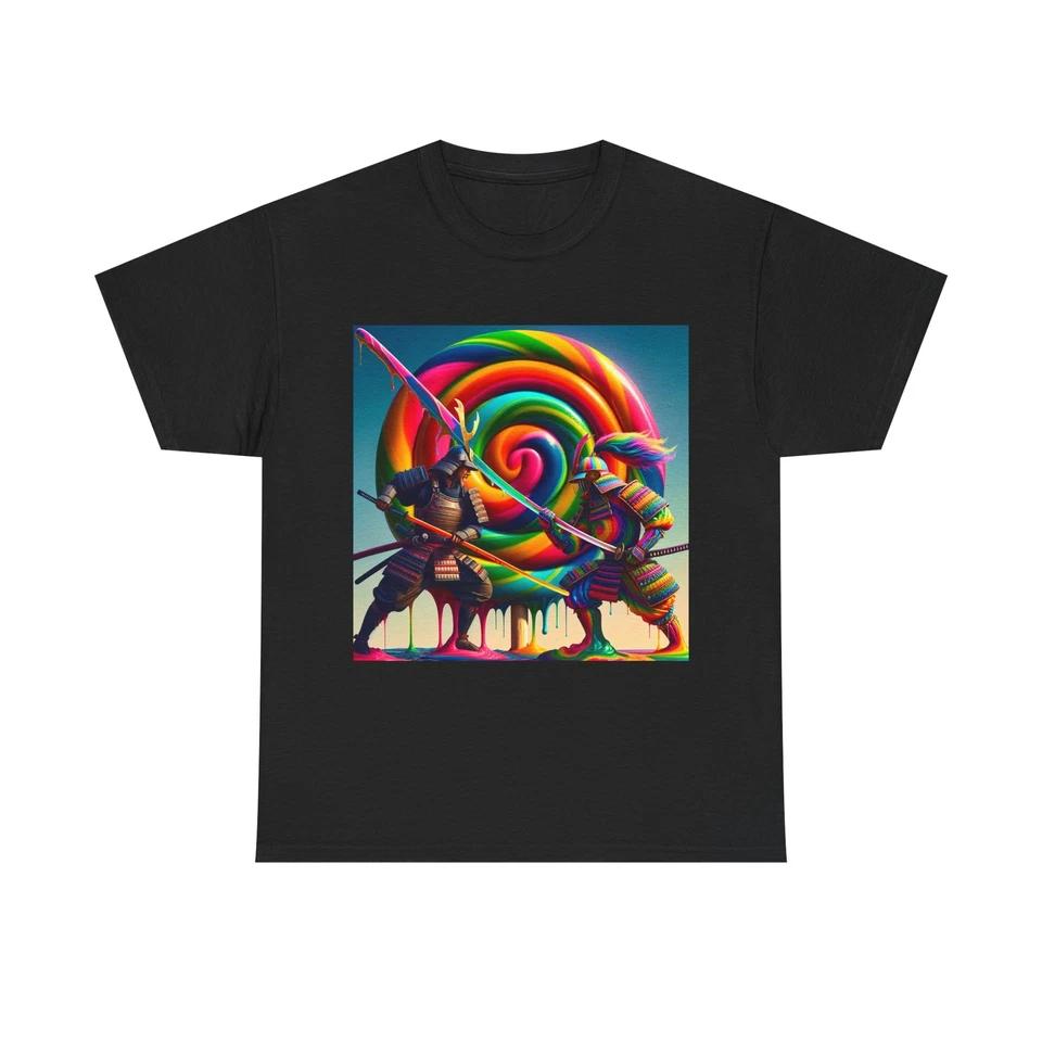Unisex Adult T Shirt Psychedelic Samurai Slime Duel S