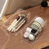 Klare Acryl-Schichtspeicherbox Make-up-Pinsel-Organizer-Box mit Deckel Klare Staubdichte Kosmetikwerkzeuge Puder-Aufbewahrungsbox