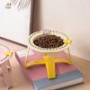 Ceramic Feeding Bowl for Dogs & Cats, Whisker Friendly Kitten Food Water Dish, Wide Shallow Pet Feeder Plate for Dry Wet Food