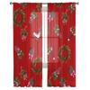 Christmas Christmas Tree Decoration Sheer Curtains For Kids Bedroom Living Room Voile Curtains Xmas Kitchen Tulle Curtain