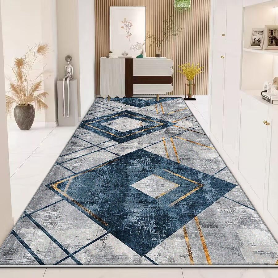 Modern Long Corridor Carpet Home Non-slip Stairway Rug Hotel Lobby Passageway Runner Washable Room Decor Floor Mats Customizable