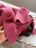 Whitening Raspberry Pink Gold Button Knit Cardigan - Women's Autumn/Winter Korean Style, Soft, Thick, Warm, Round Neck Wool.