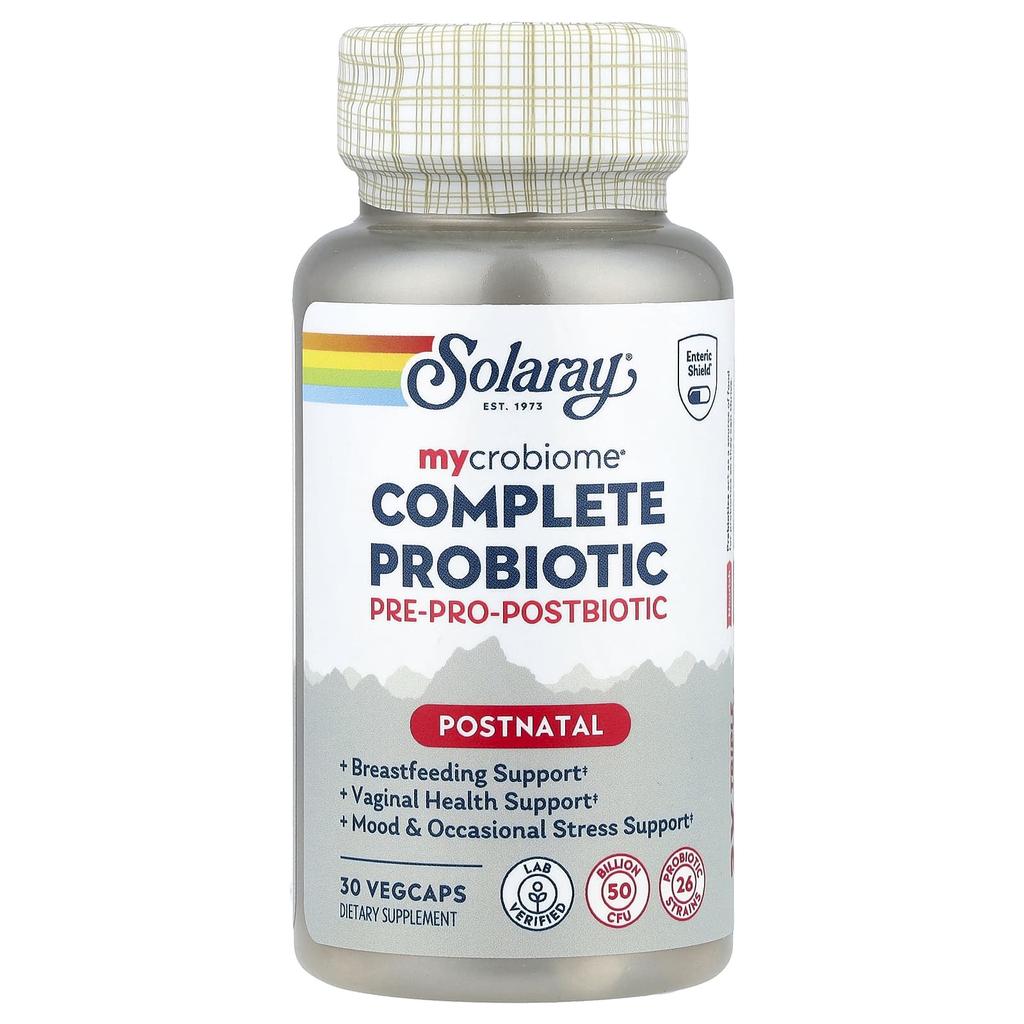Solaray, Mycrobiome®, Complete Probiotic, Postpartum, 30 Veggie Capsules