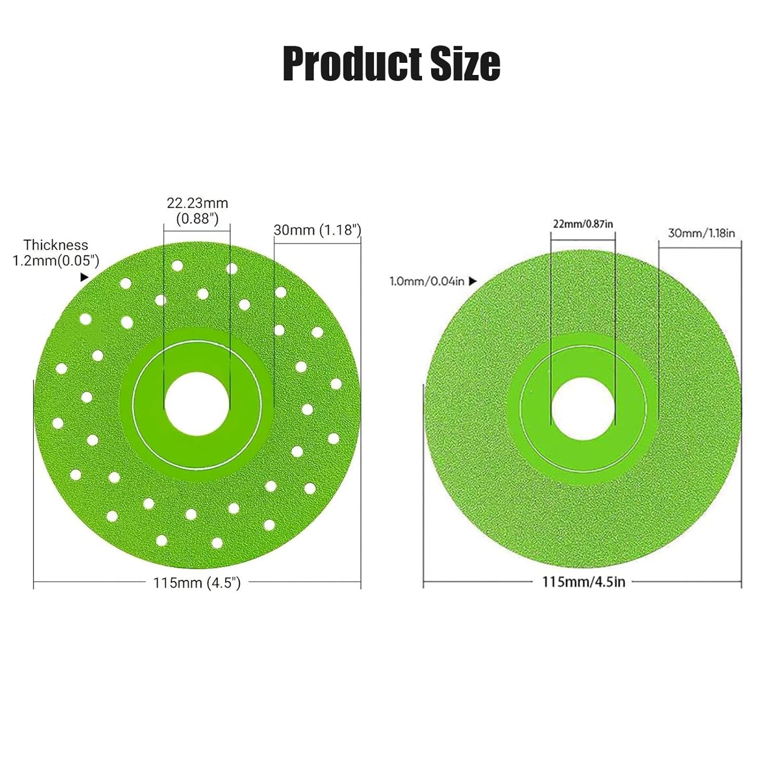 

5 дисков для резки каменных плит, 4,5-дюймовый режущий элемент для плоской шлифовки каменных плит, диск для резки стекла, алмазные пильные диски с фаской для резки и шлифовки 5pcs A