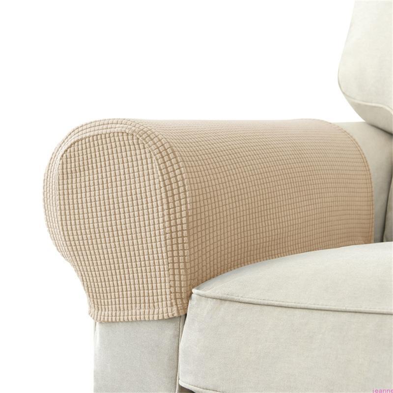 Pack of 2 Luxurious Sofa Armrest Covers Soft and Thick Chair Arm Protectors, Universal Fit,Elastic Armrest Covers