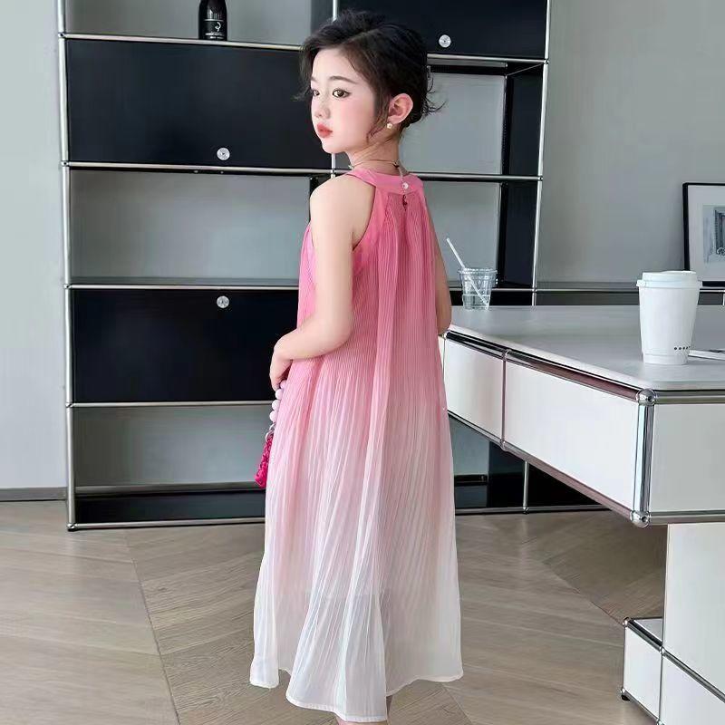 Girls' Summer Dress Beach Dress Girls' Children's Gradient Summer Dress