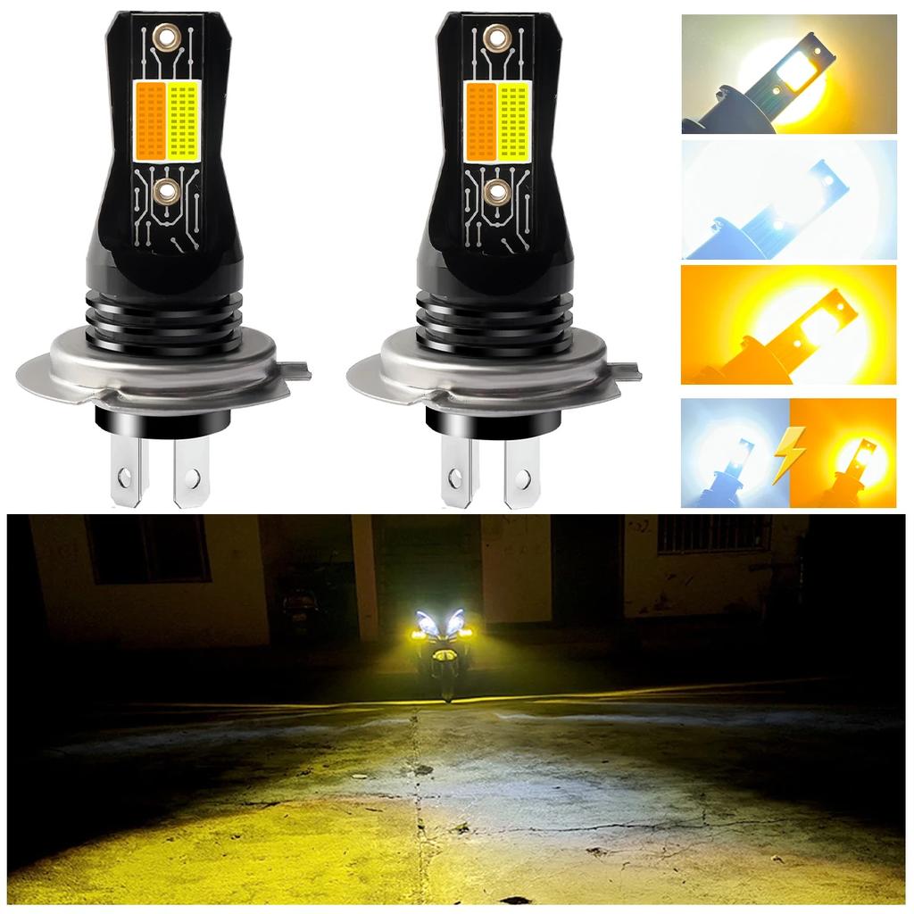 Tricolor Strobe H11 H8 9006 HB4 HB3 9005 H1 H3 H7 880 881 5202 H16 COB Fog Lights LED Bulb Car Day Driving Running Light 3000LM