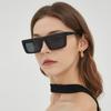 Flat nose bridge square frame simple sunglasses atmospheric retro low-key business advanced sunglasses photo shade sunglasses
