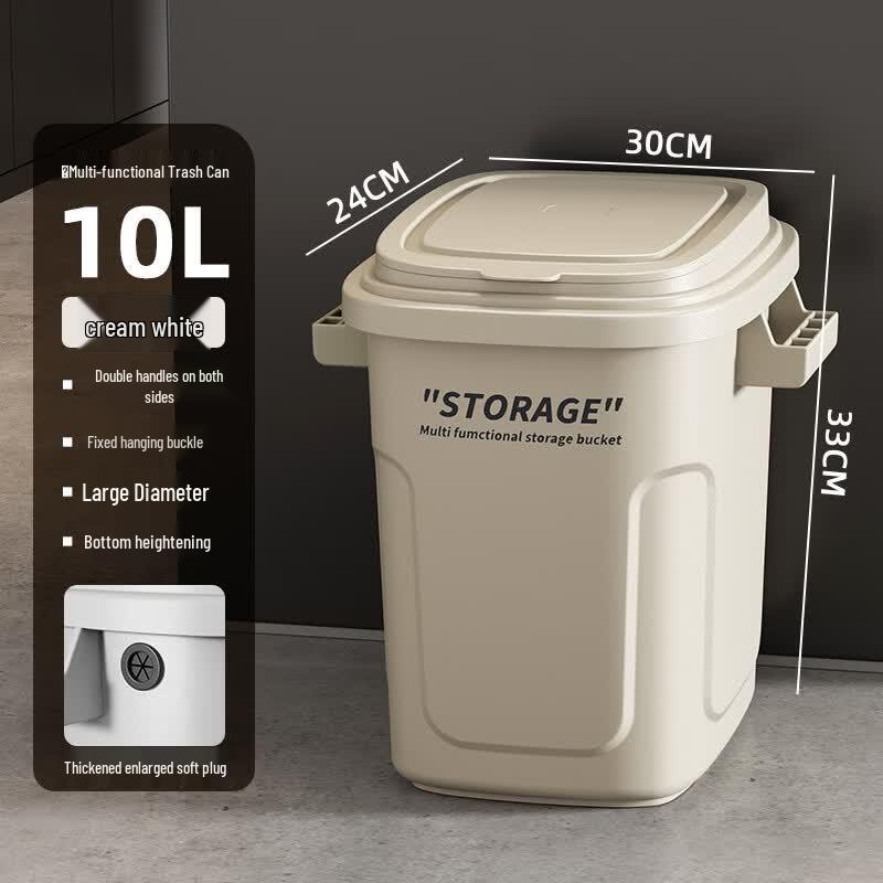 Boyiduo 10L Plastic Trash Can with Lid