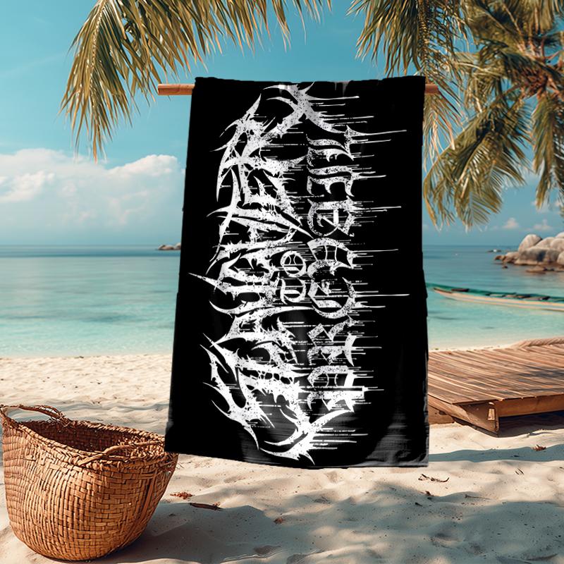 Slasher to Prevail Black Metal Fashion Beach Towel: Ideal for Summer Adventures Soft, absorbent and quick drying suitable for swimming and bathing