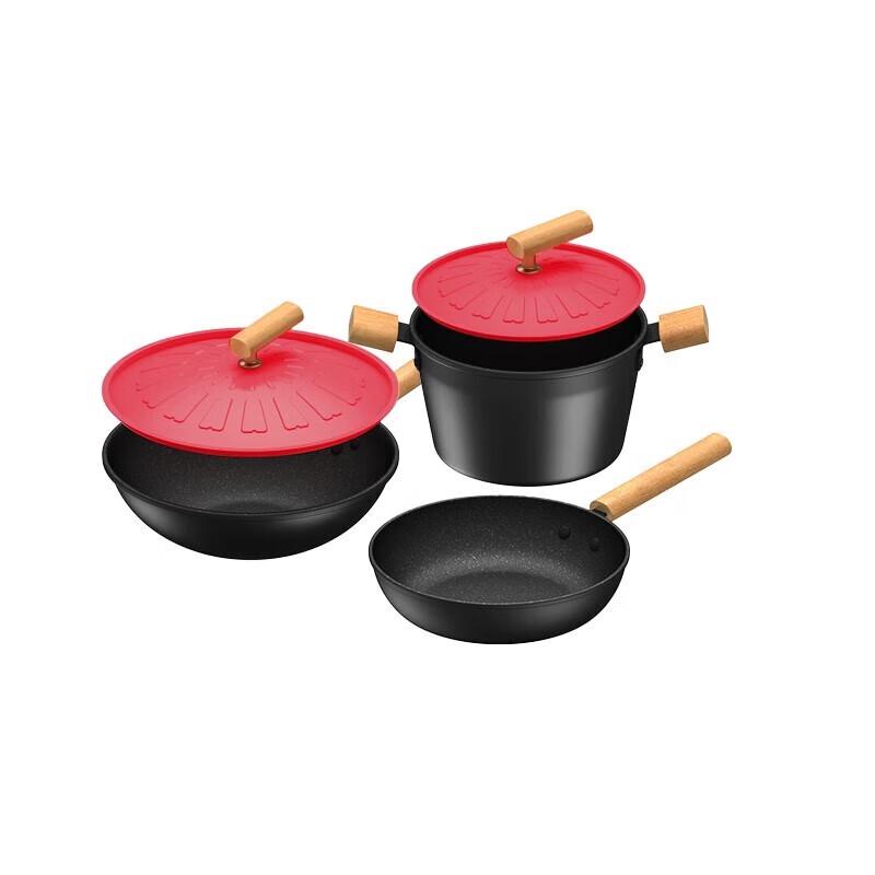 Royalstar Colorful Goddess 3-Piece Cookware Set