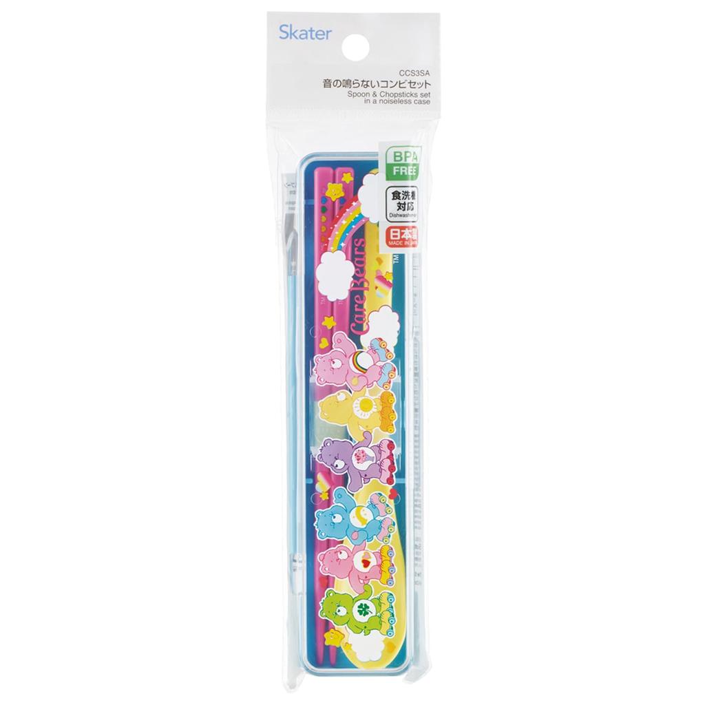Skater-Stäbchen und Löffel-Kombination, hergestellt im Care Bears Set, 18 cm, Japan, Skateboards, CCS3SA-A