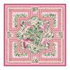 Aurora Series Pink Print Silk Scarf