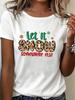 (Asian Size) Tee Top Print New Year trend lovely Clothing T Shirt Women Fashion Christmas Festival Female Woman Short Sleeve Graphic T-shirts