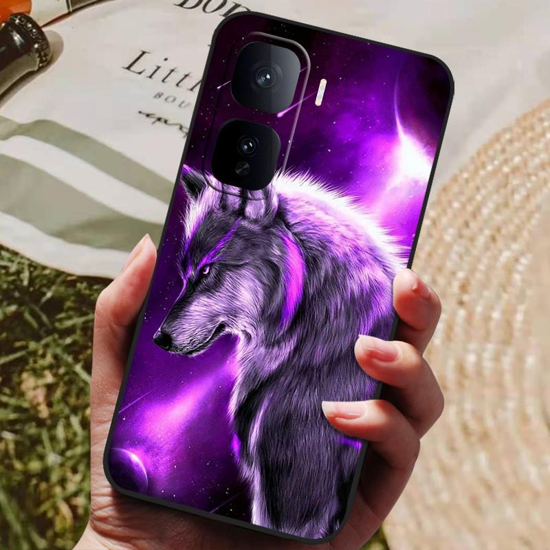 For Vivo iQOO Neo 10 Case Wolf Lions Black TPU Soft Silicone Coque for Vivo iQOO Neo 10 Pro Phone Back Cover Neo10 Pro 5G Shells