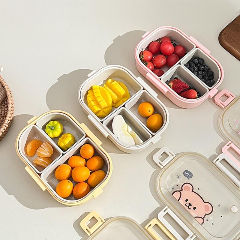 Stackable Bentos Box With Removable Inserts Multi Compartment Food Storage Container For Outdoor Activity