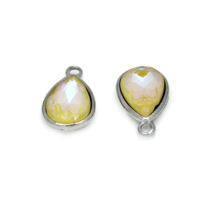 10Pcs Crystal Glass Charms Pendants Water Drop Shape Charms for DIY Necklace Earrings Pendant Beads Jewelry Making Accessories