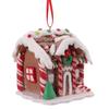 Realistic House Style Christmas Hanging Ornament Resin Material Xmas Tree Decor Festive Party Living Room Decoration