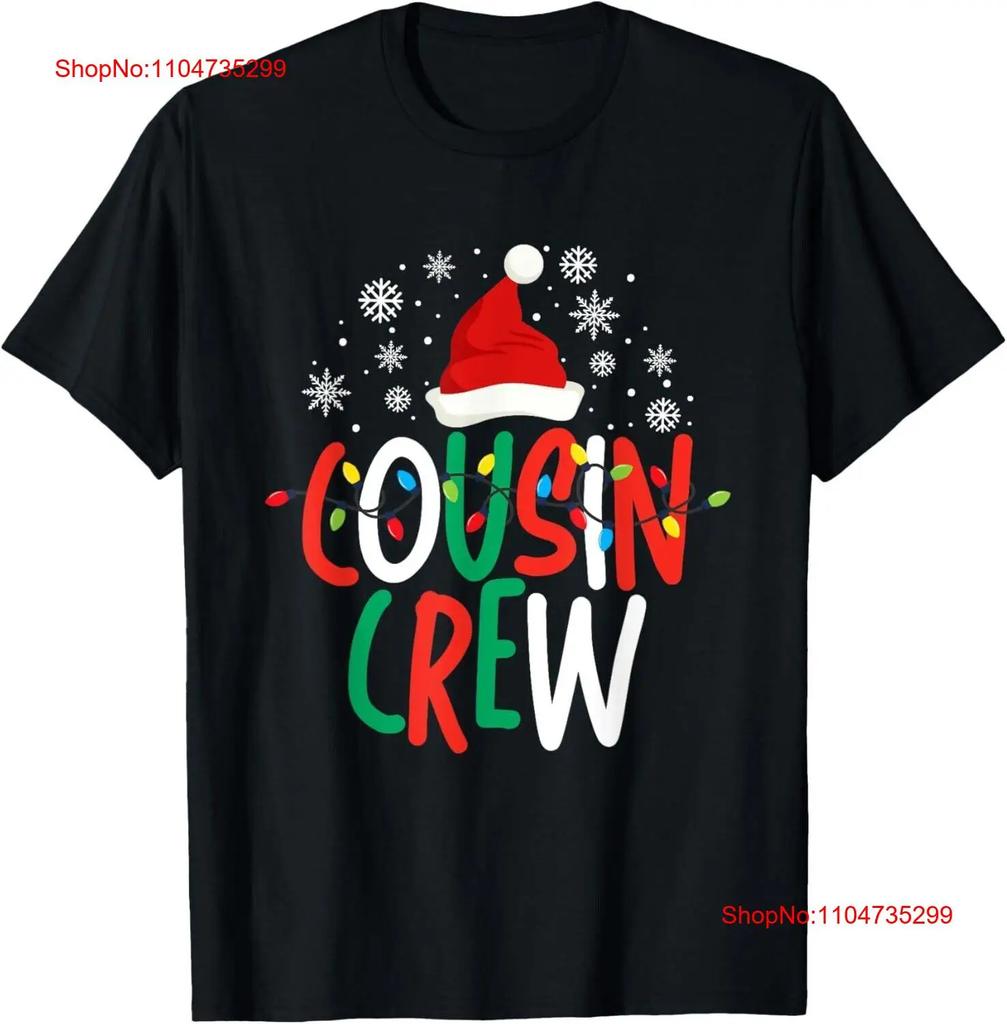 Christmas Cousin Crew Xmas Lights Funny Matching Pajama Kids T Shirt Vintage Fashion Breathable Slightly