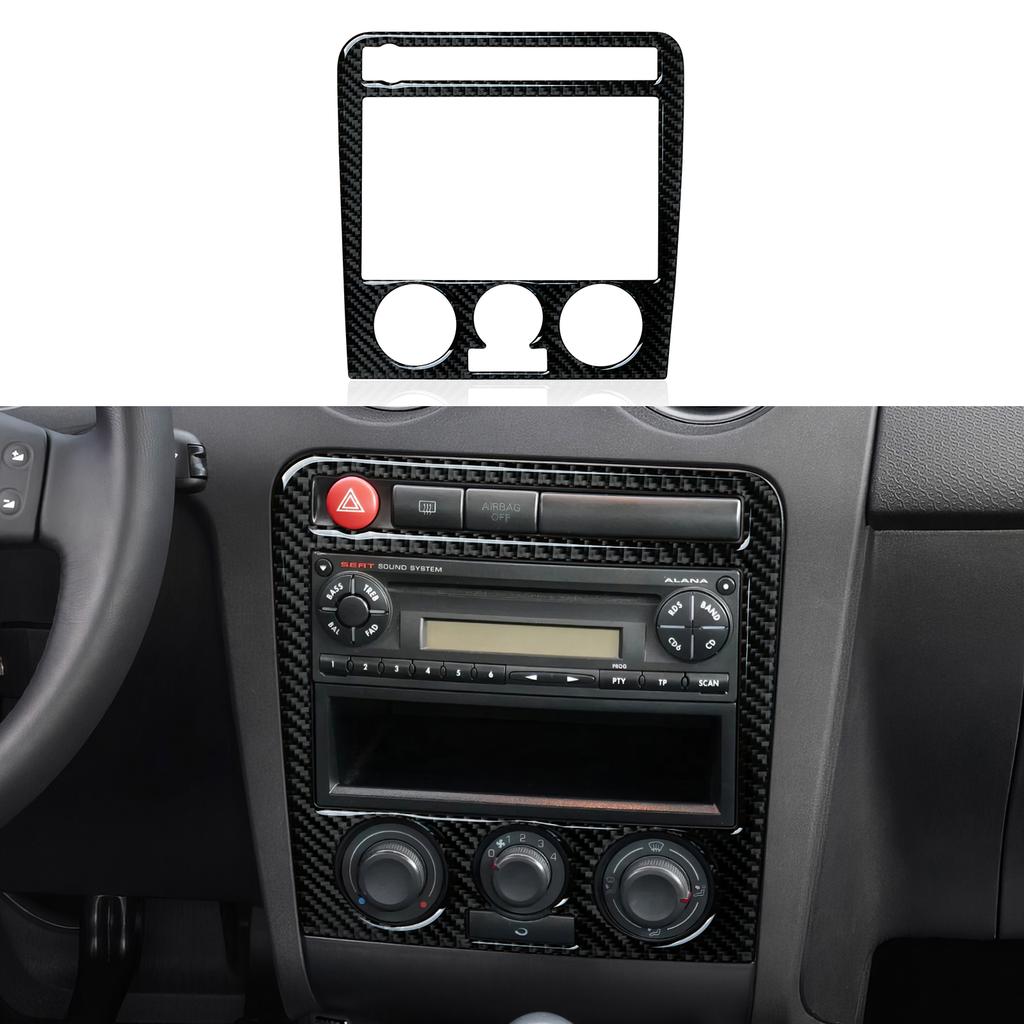 YJTX6 Für SEAT Cordoba Ibiza 6L (2002-2009) Auto Schaltknauf Abdeckung Verkleidung Kohlefaser Innenraum Aufkleber. Armaturenbrett Geschwindigkeitsanzeige Panel