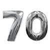 32 Zoll Gold Silber Zahlen Folienballons 10 20 30 40 50 60 70 80 90 Jahre Alt Kind Erwachsener Geburtstag Jubiläum Party Dekoration