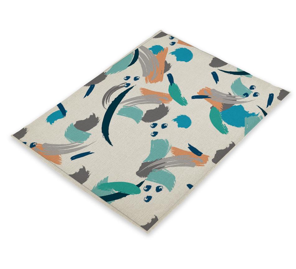 Abstract Pattern Napkins Tea Towel Boho Geometric Placemat Happy Kitchen Placemat 2pcs 30x45cm