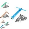 Modern Minimalist Stainless Steel Piping Gun With 20 Floral Nozzles For Baking Creations