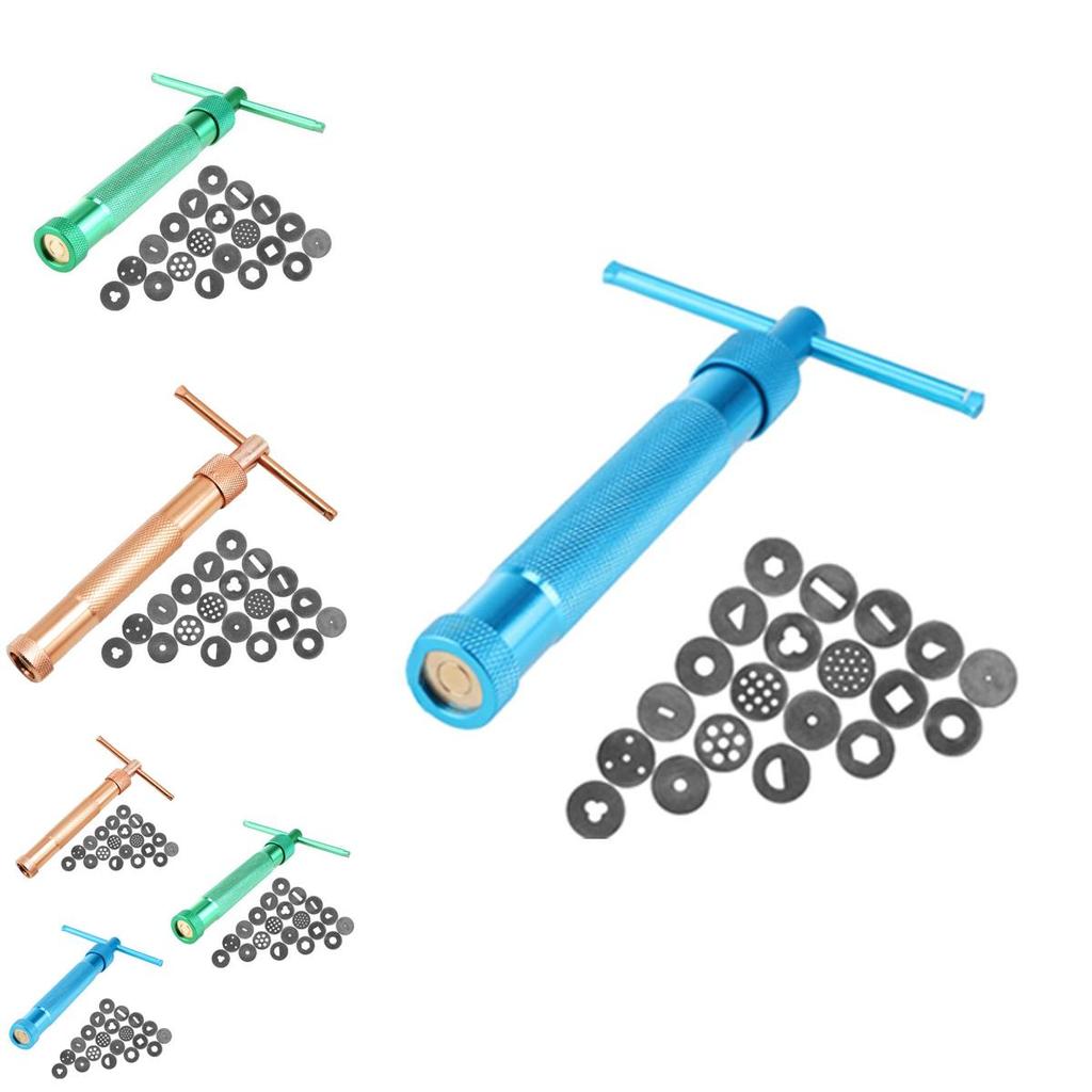 Modern Minimalist Stainless Steel Piping Gun With 20 Floral Nozzles For Baking Creations
