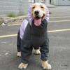 Full-Body 4-Leg Pet Raincoat Large Dogs Waterproof Reflective Breathable With Hood Purple Sky Blue