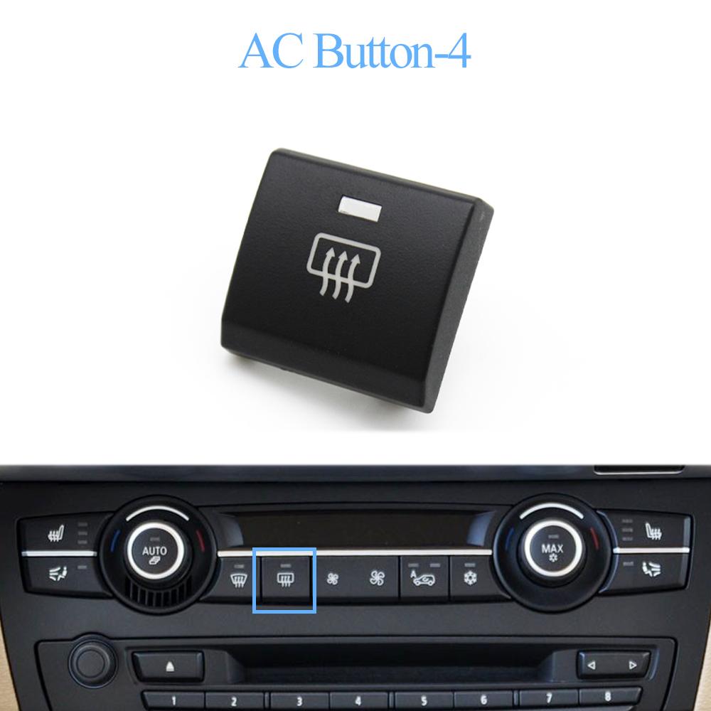 Car Dashboard Air Conditioner AC Button Key Venlitation Auto Knob Switch Cap For BMW X5 X6 E70 E71 E72 2007-2014 64119310445