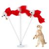 Funny Pet Cat Kitten Sucker Spring Feather Mouse Shape Playing Interactive Toy