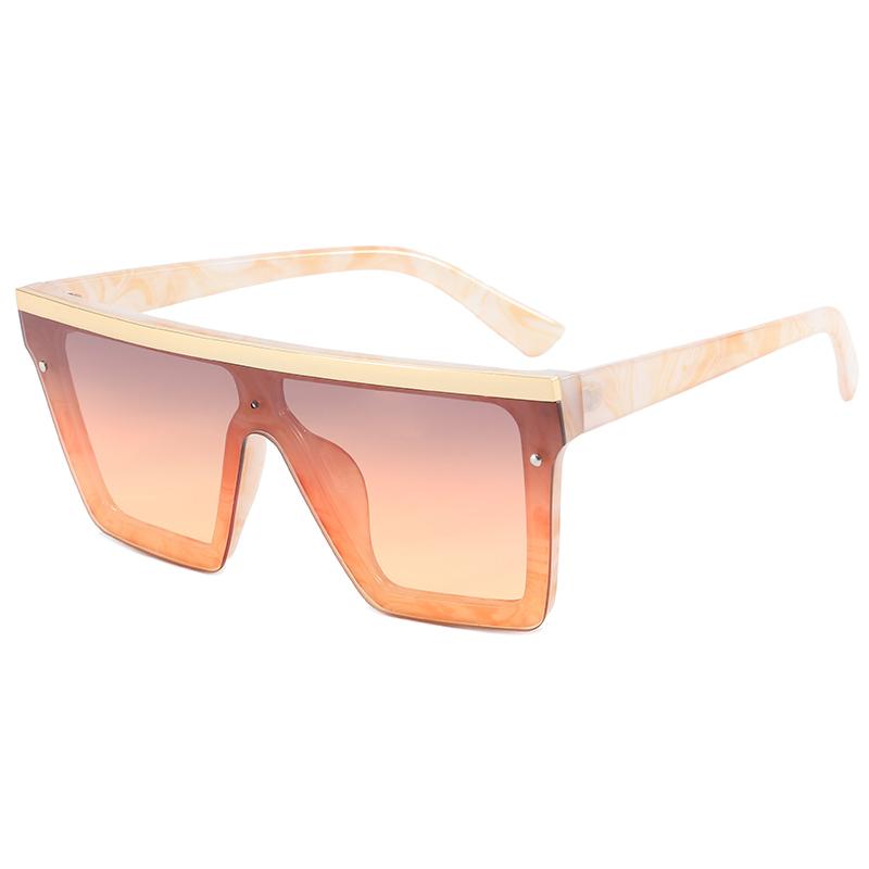 Superhot Eyewear 23568 Luxury Flat Top Rectangle One Piece Lens Men Women Oversize Shades Sunglasses