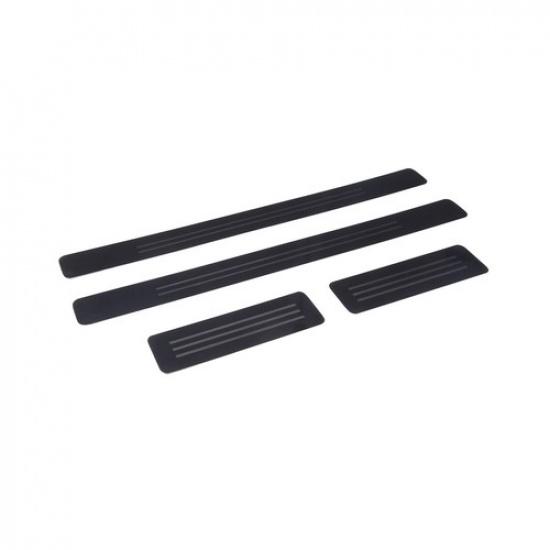 Black Steel Inner Door Sill Strip Trim For Land Rover Discovery 5 LR5 2017-22