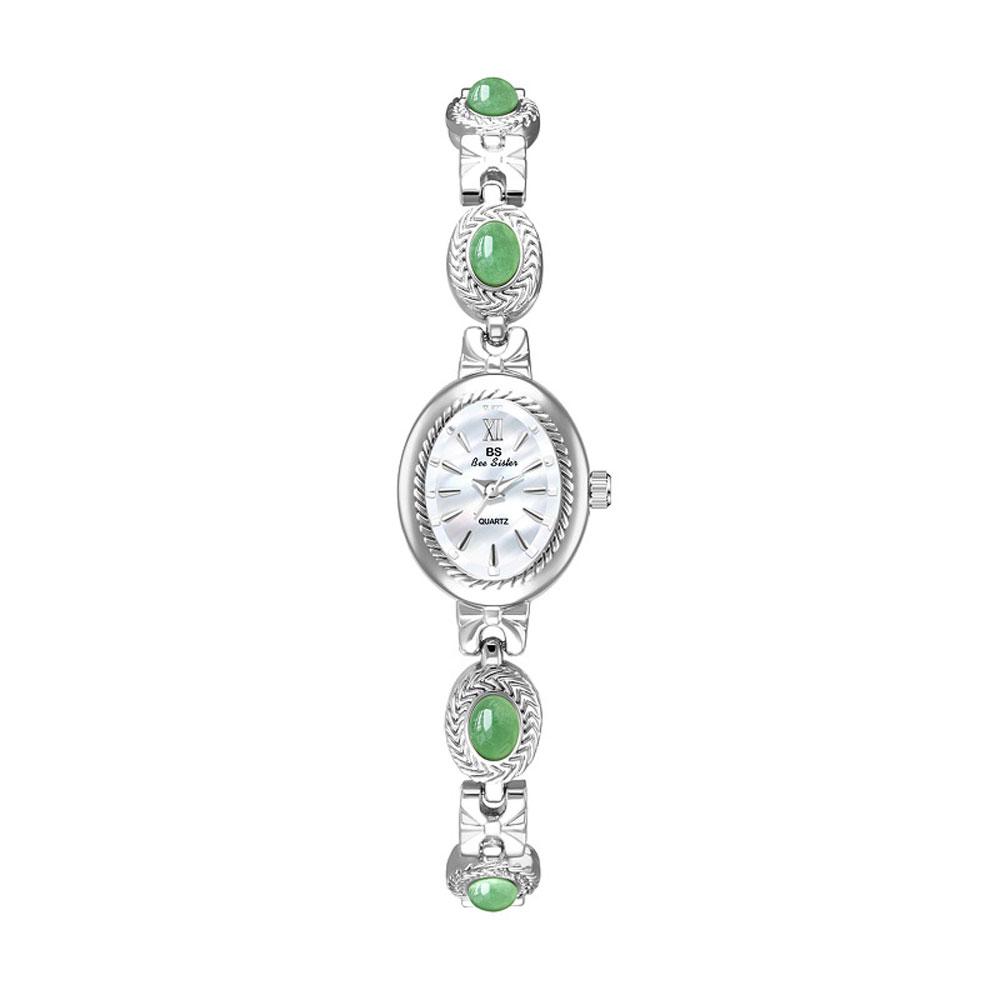Elegant Women's Watch Jade Bracelet Small Clock Fashion Quartz Watches Luxury Golden Wristwatch Gifts For Women Original Brand