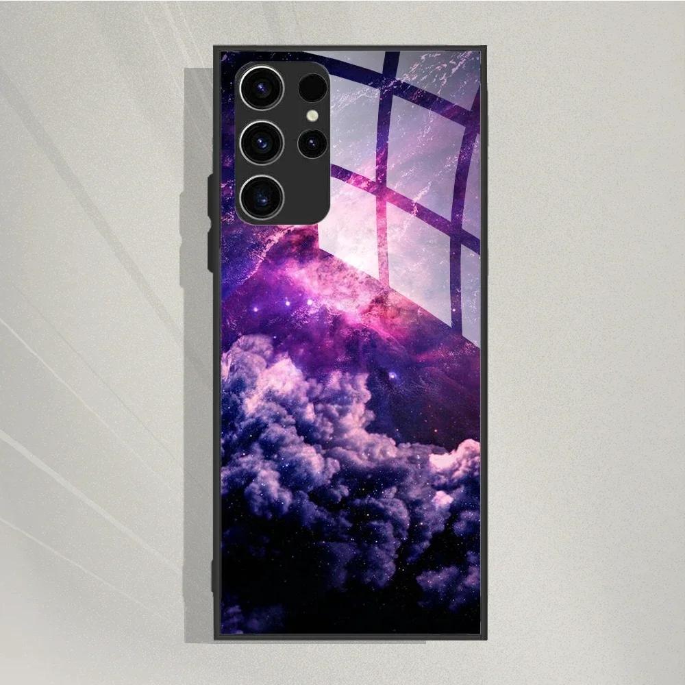 For Samsung Galaxy S25 Ultra Case Tempered Glass Case Cool Painted Phone Cases For Samsung S25 Ultra Cover S25ultra 5G Fundas