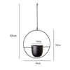 Wrought Iron Hanging Planter European Style Hydroponic Flower Pot for Spider Plants Succulents Vintage Balcony Garden Decor