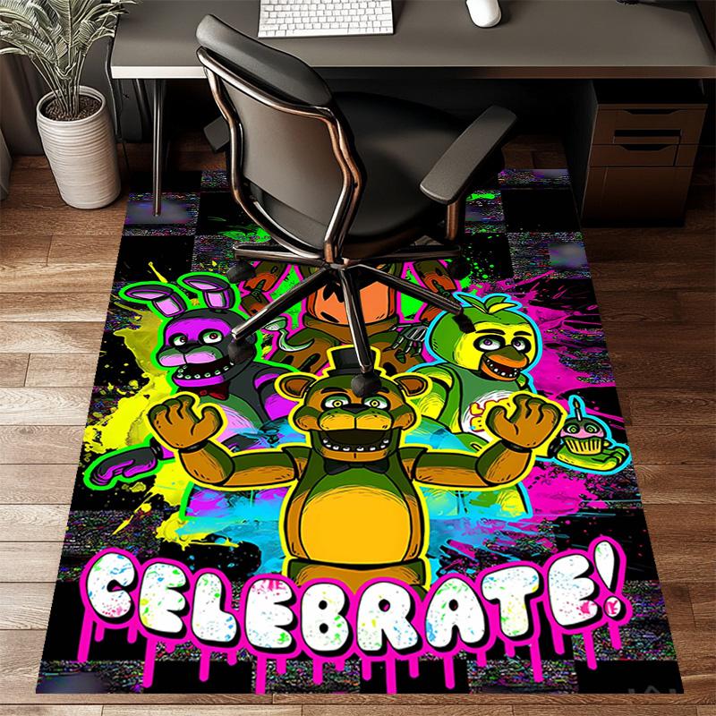 1pc Freddy bear2 Design Printed Area Rug Carpet for Bedroom Living Room Home Decor Rugs Mat Non Slip Mat Rug for Bedside