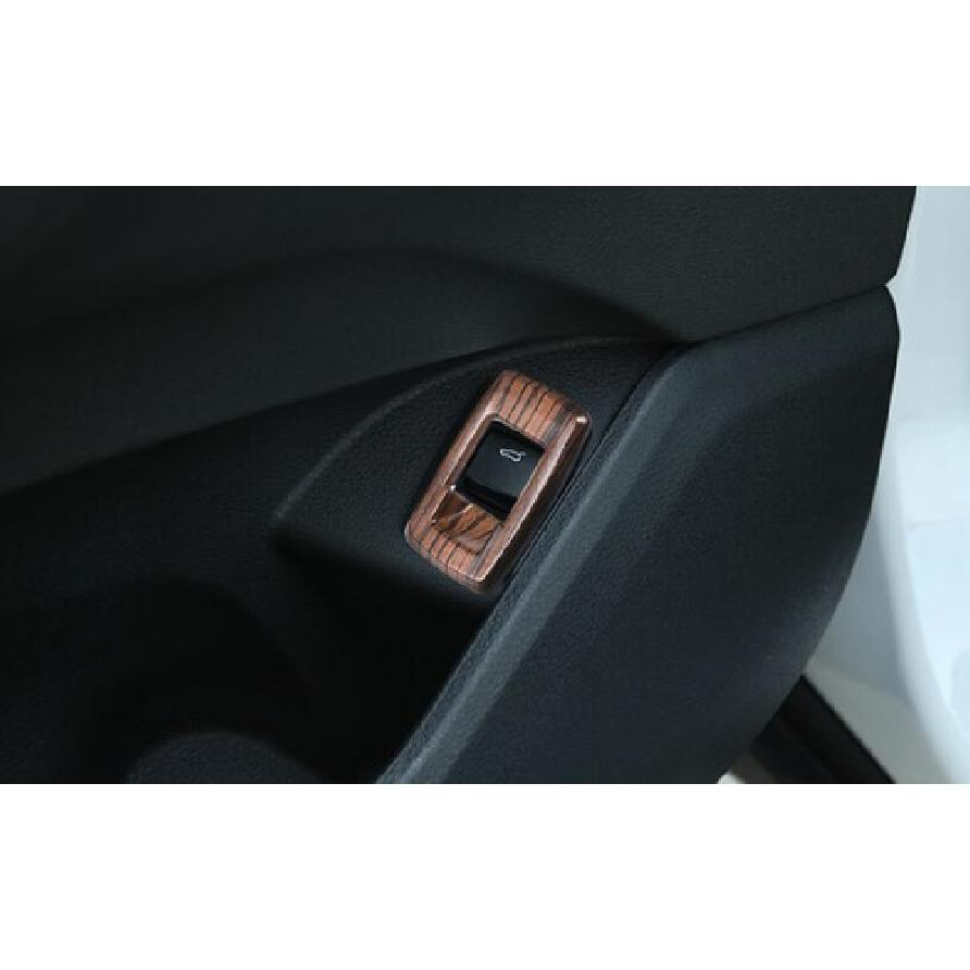 For BMW X1 F48 2016-2022 Pine Wood Grain Tailgate Rear Door Button Cover Trim