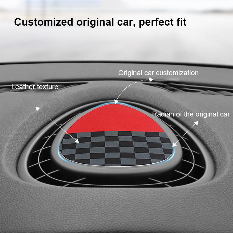 Copertura Decorativa Dedicata per Bocchetta d'Aria Centrale Adesivo in Pelle per MINI Cooper One JCW F55 Hardtop F56 Hatchback F57 Accessori