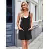 Damen Freizeit Ärmellos Taschen Gerade Locker Träger Kurzer Overall Jumpsuit