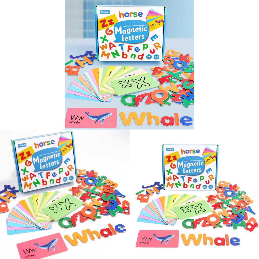 Wooden Magnetic Alphabet Puzzle Cards For Kids Educational Learning Toy