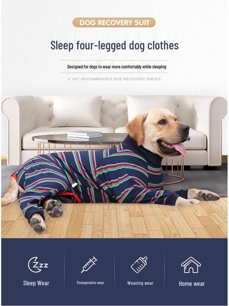 Full Coverage Elastic Dog Pajamas - Anti-Lick and Anti-Mosquito Suit for Large Dogs
