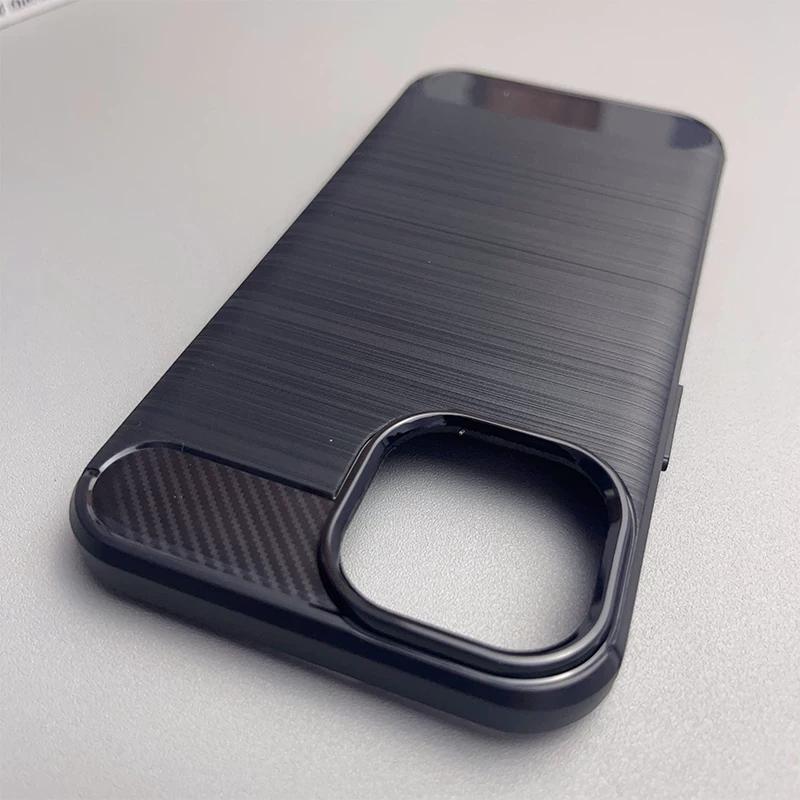 Carbon Fiber Brushed Cover for Iphone 18 Pro Max 17 17E 16 15 14 16e iphone17 13 12 Pro 11 15 plus Iphone18 Best Protection Case
